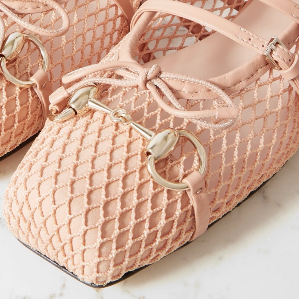 GUCCI Horsebit mesh ballerina flats - Picture 3 of 4